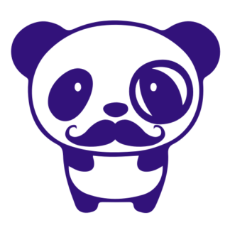 Mr. Panda Moustache Decal (Purple)